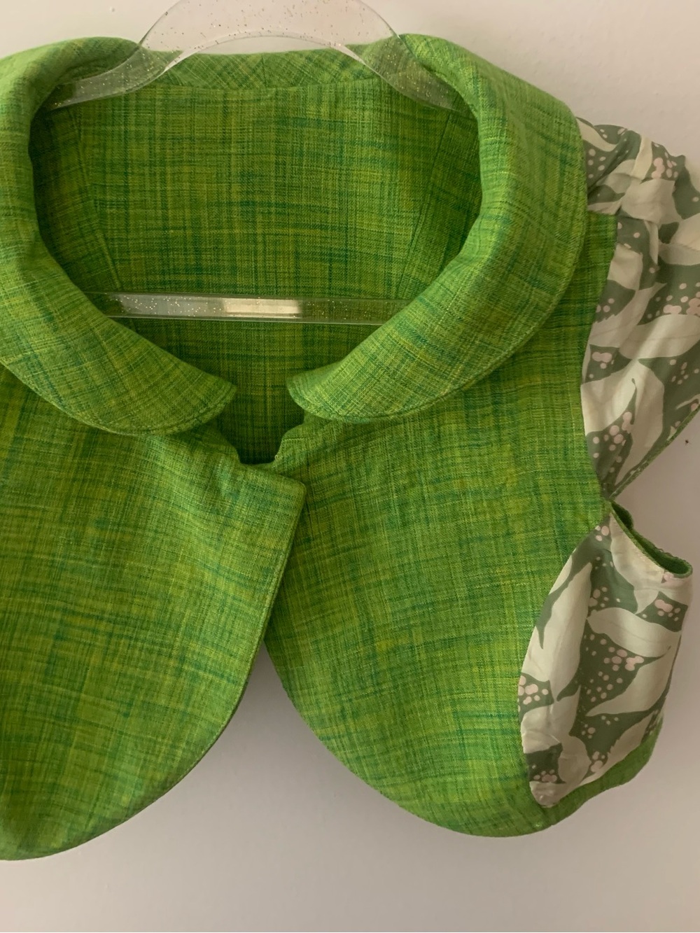 Tracy Reese Lime-Green Cropped Caplet with Peter Pan Collar size 6 - Picture 6 of 6